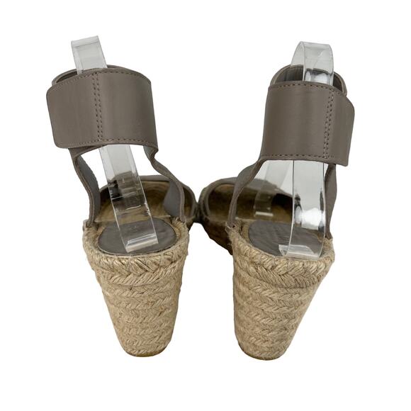 Vince Sophie Espadrille Sandals 10 Taupe 3.5" Wedge Heels - Picture 3 of 10
